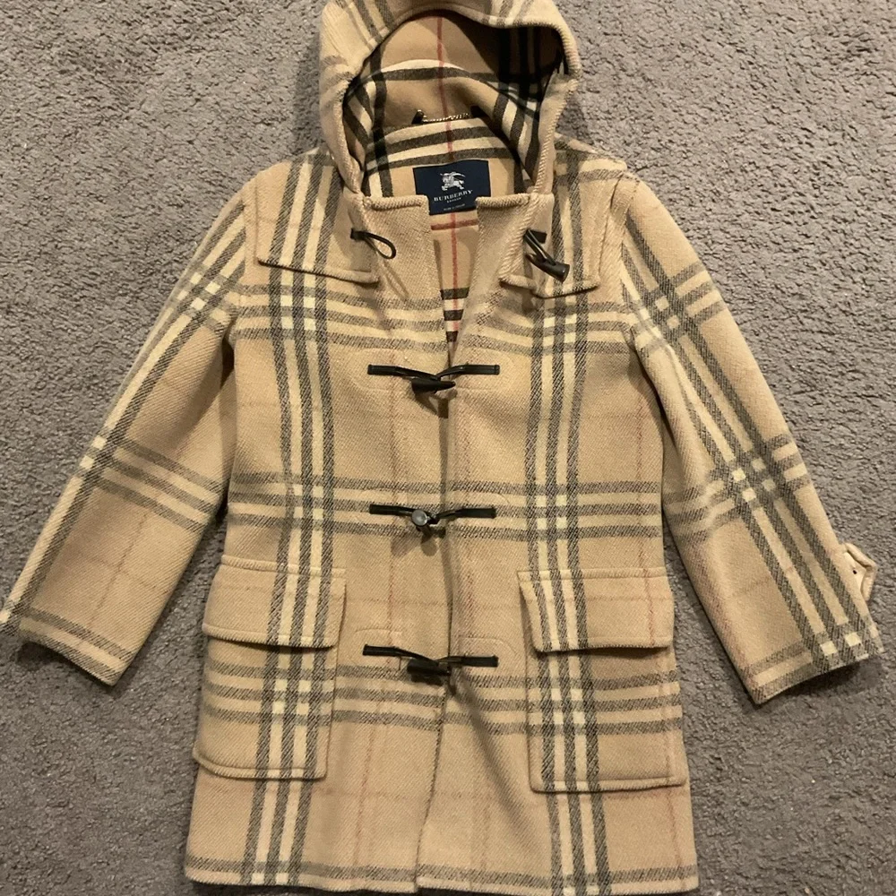 Burberry London Nova Check Wool Plaid Mini Duffle 99 Toggle Hooded Coat Jacket - Picture 12 of 12